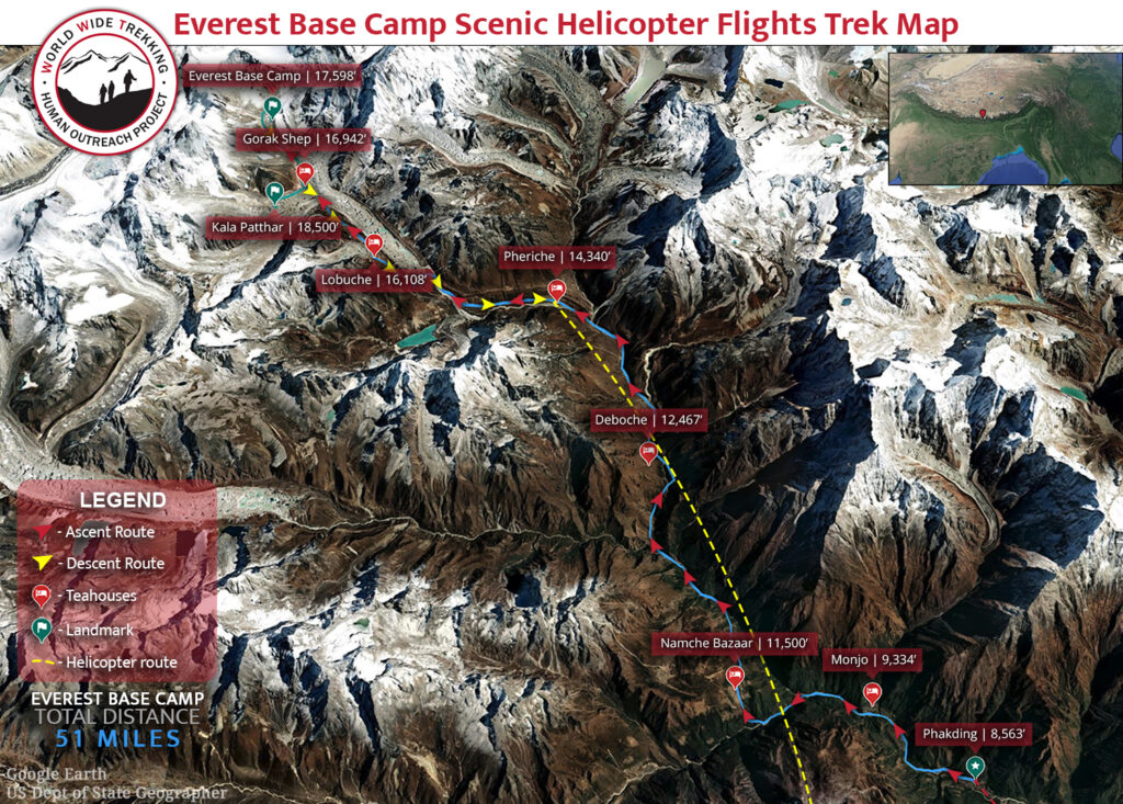Everest Base Camp Heli Flights Trek Map (1)