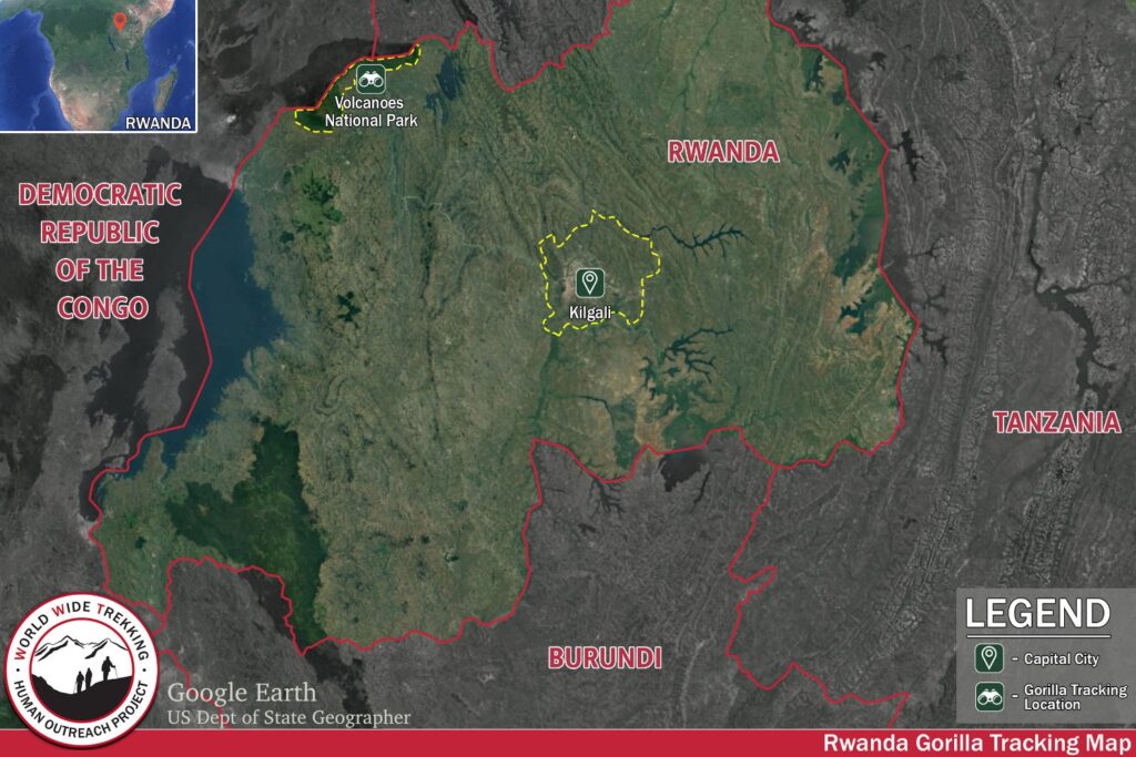 Rwanda-Gorilla Tracking Map